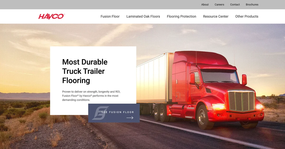 The Havco website: Most Durable Truck Trailer Flooring, Fusion Floor by Havco