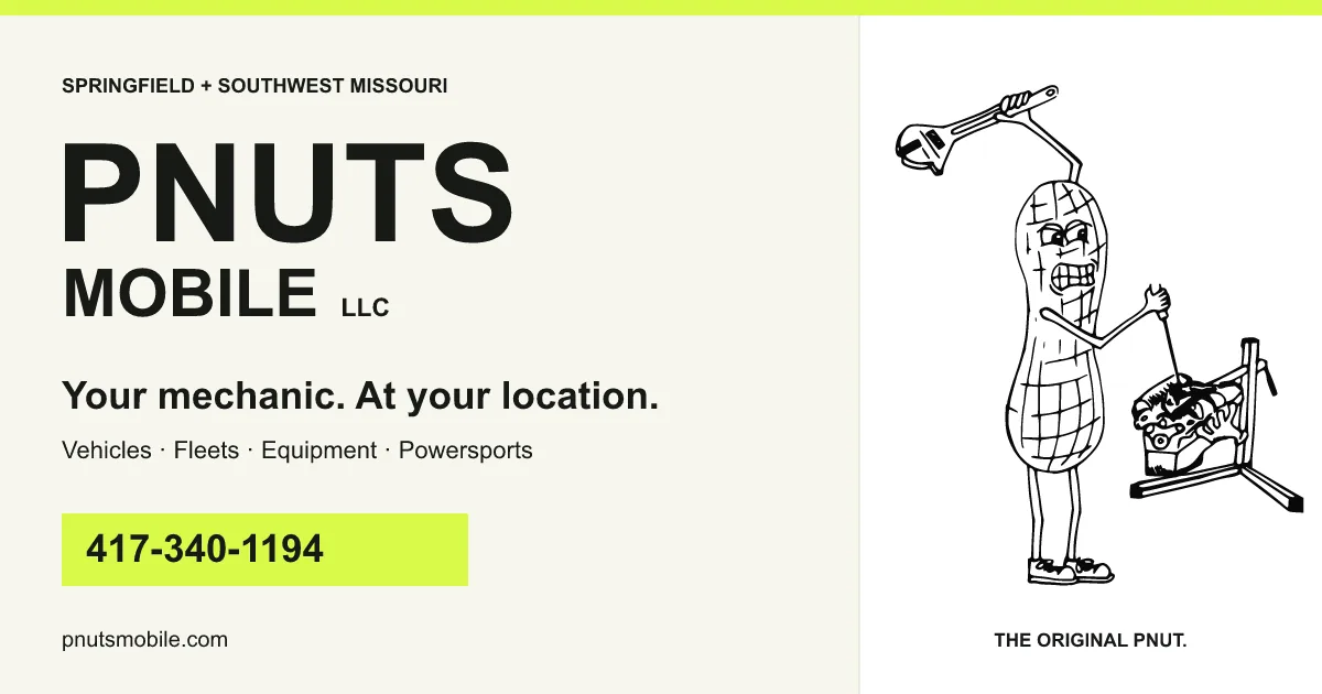 PNUTS Mobile mechanic brand with its peanut character holding a wrench
